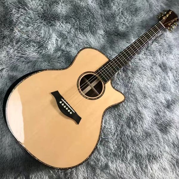 

custom 40 inch acoustic guitar abalone binding 914 style in natural color