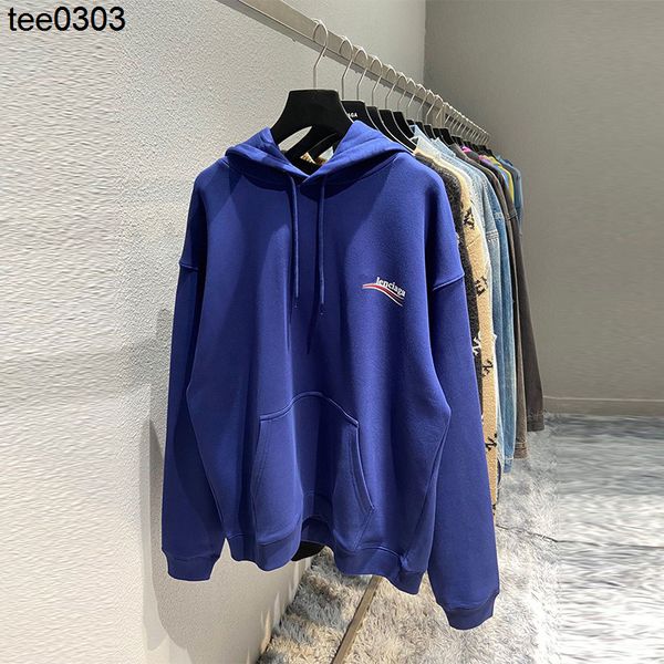 

women's hoodies sweatshirts autumn and winter 2022 le b's high version printed terry balencaigass for men and women cotton sweater, Black