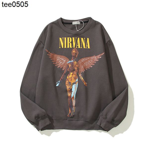 

men's hoodies sweatshirts 21 rock band heavy washed old men's and women's loose bodysuit, Black