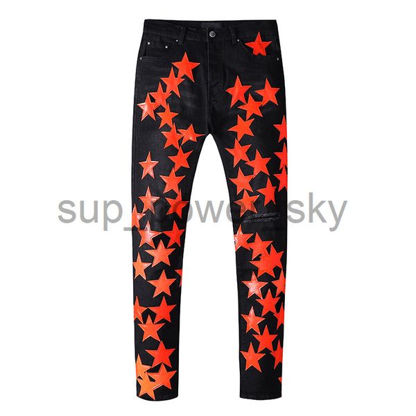 

designer jeans mens denim embroidery pants fashion holes trouser us size 29-40 hip hop distressed zipper trousers for male 2022 sell, Blue
