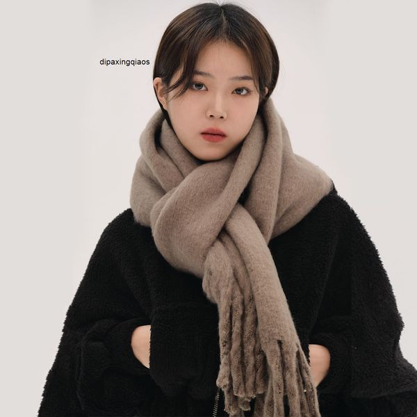 

designer scarf acne sweden studios new south korea east gate solid soft waxy cashmere like scarf women's winter z home ac warm neck wit, Blue;gray