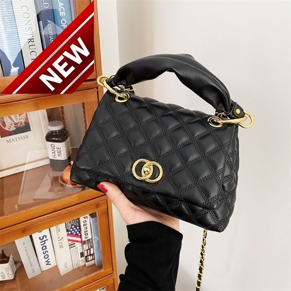 

50% off 2022 trendy s small texture women's popular new lingge chain handbag fashion versatile single shoulder msenger bagvybx