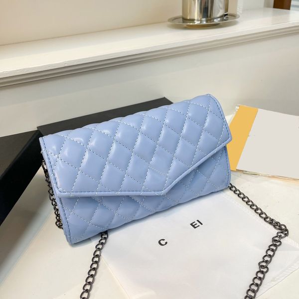 

designer bag tote handbag multicolor check fashion chain crossbody luxurious classic double loop clutch