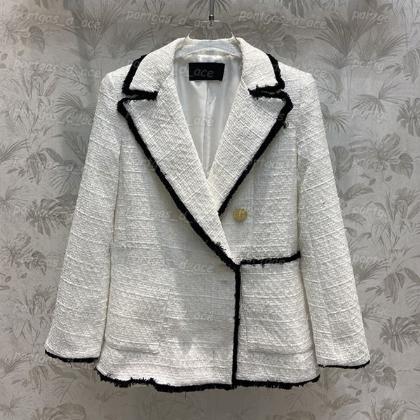 

contrasting colors womens blazer coat autumn spring fashion coat vintage long sleeve blazers, Black