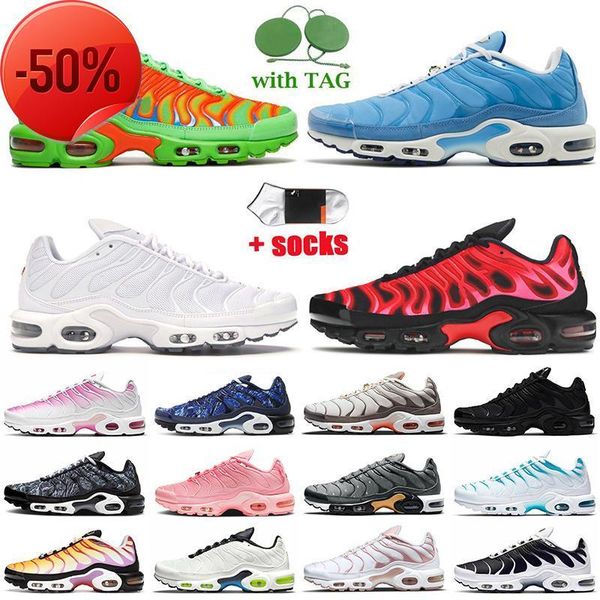 

big size us 12 plus tn mens running shoes women sports sneakers tns se mean green university red triple white black mesh shattered blue b