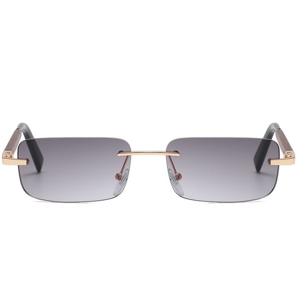 

rimless fashion sunglasses wood grain stylish sun glasses mens accessories vintage eyewear street protect trending product shade, White;black