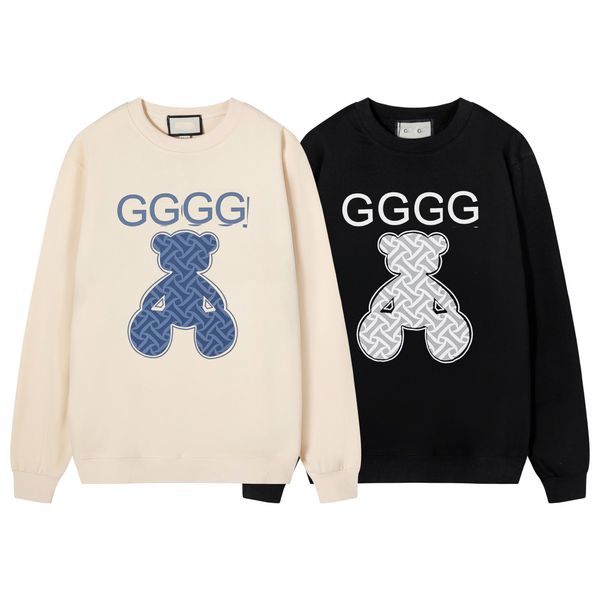 

men's hoodies & sweatshirts designer classic crew neck sweaters chest letter sweater fashion animal print women casual autumn winter ho, Black