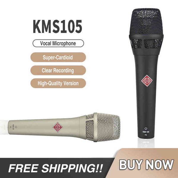 

microphones kms 105 large diaphragm handheld condenser microphone anchor-level microphone high-quality live sound card set equipment t220916