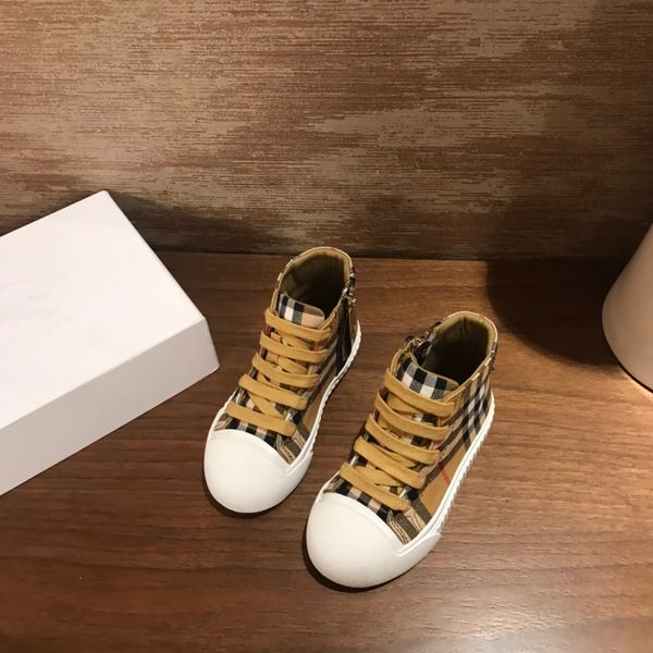 

kids shoes sneaker toddler shoes trainers lacing strap zipper classic check pattern breathable soft comfortable with letters  style, Black;red