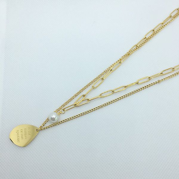 

luxury designer ladies necklace fashion classic pendant girl christmas gift 316l stainless steel jewelry, Silver