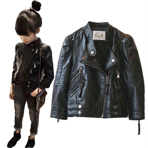 

toddler girl leather jacket fashion zip jacket coat for 1-12years girls kid warm winter fur inside jacket clothes288a, Blue;gray
