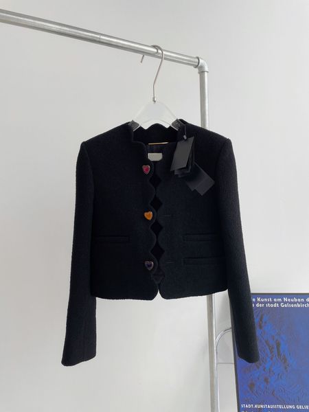 

new autumn women's jackets 2022 fashion color button ladies coat women single breasted short design blazer sweet tweed jacket, Black;brown