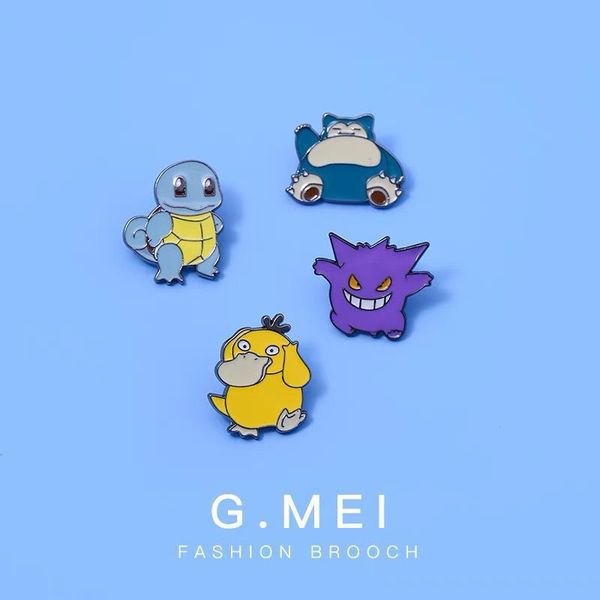 

cute anime movies games hard enamel pins collect metal cartoon brooch backpack hat bag collar lapel badges women fashion jewelry s60500, Blue