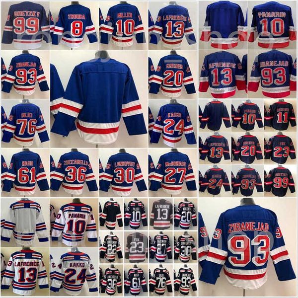 

new york hockey men 10 artemi panarin jersey 20 chris kreider adam fox 24 kaapo kakko 13 alexis lafreniere 93 mika zibanejad winter classic, Black