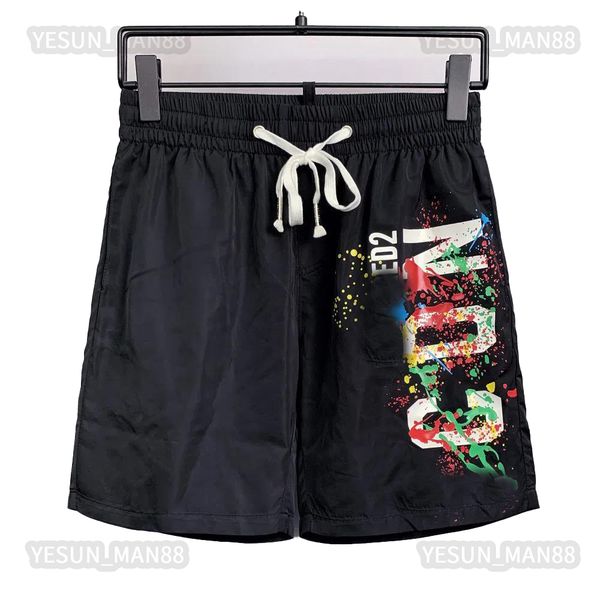 

men's shorts womens and mens designer d2 summer men's lady's dsquares luxury graffiti quick drying short dsq shorts, White;black