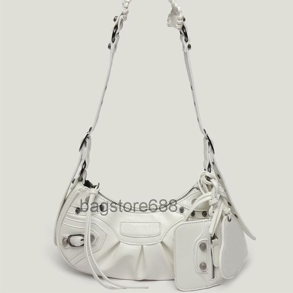 

designer bags luxury bag new riveted motorcycle bags leather women shoulder bags purse handbag three-in-one fashion messenger armpit clutch