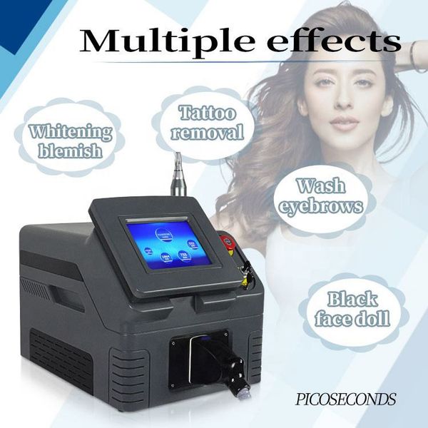 

tattoo removal portable picosecond laser pigment removal machine q switched nd yag lasers eyebrow washing, Black