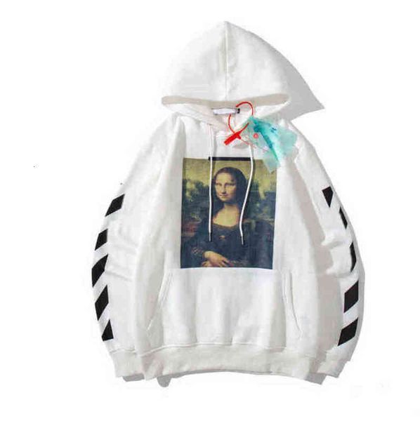 

offs mens hoodies classic loose sweatshirts fashion brand hoodie designers luxury pullover back oil paint arrow x men women, Black