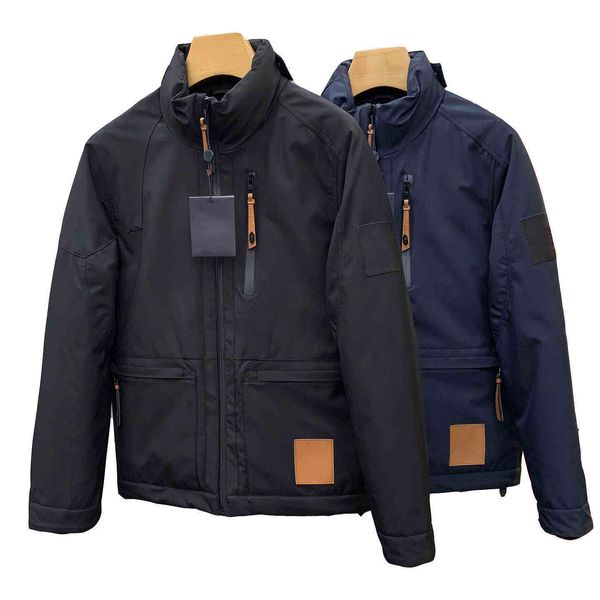 

designer famous luxury mens down jacket stand-up collar canada north winter hooded coat loose-fitting comfortable warm jackets men, Black