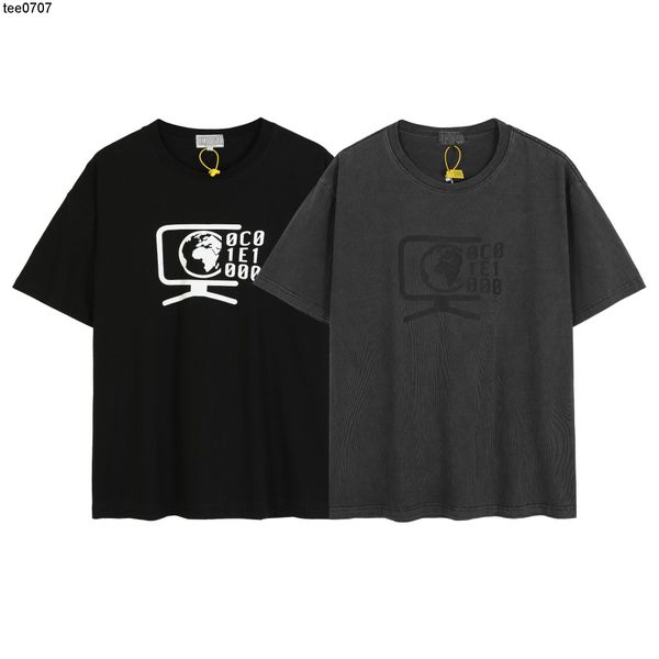 

men's boys and girls t-shirts tide brand life cavempt 21ss digital pattern printing ce short sleeve t-shirt men and women couple large, White;black