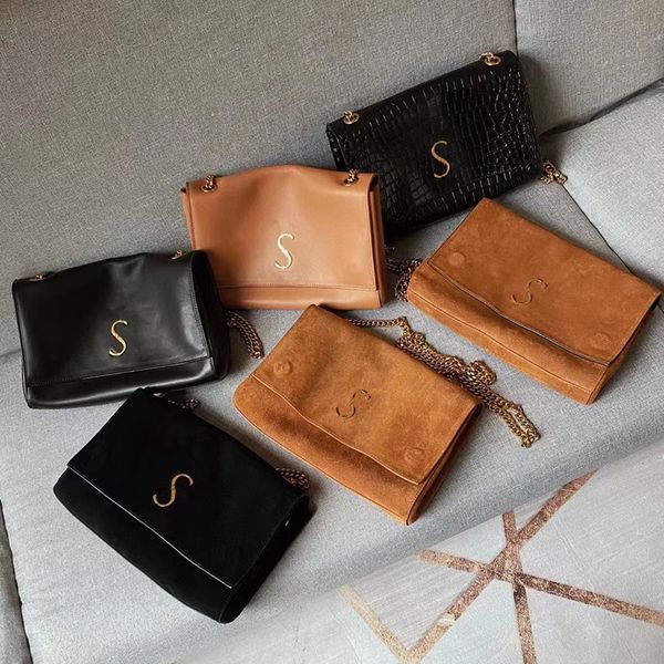 

designer women kate reversible suede messenger bag luxurys designers bags paris brand alligator cowhide leather crossbody handbag both sides