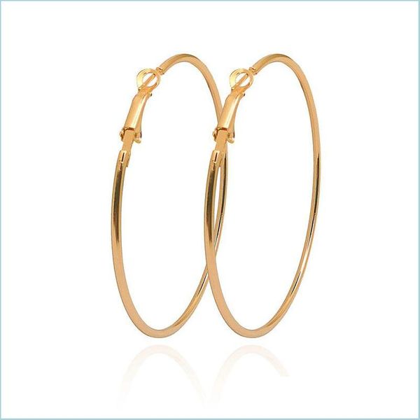 

hoop huggie big circle hie in europe and the united states exaggerated geometry earrings 2197 q2 drop delivery 2021 jewelry dhseller2 dho58, Golden;silver