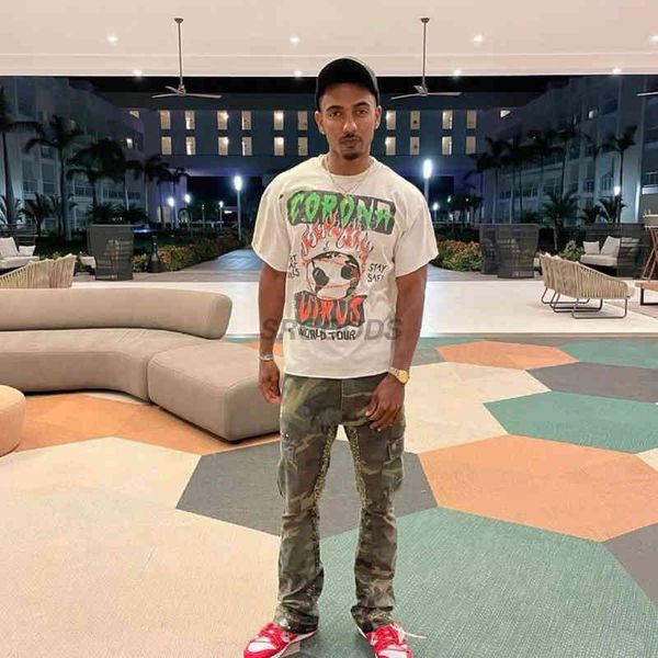 

fashion t shirs galleryes couples street atk high vintage hole flame earth print short sleeve t-shirt, White;black