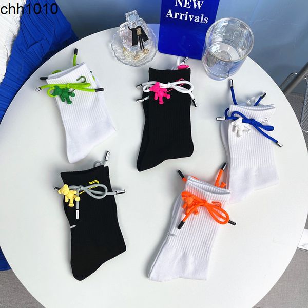 

men's chaozhou pin three-dimensional bear sock color men and women wear black and white cotton