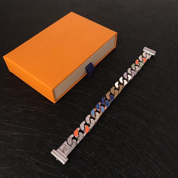 

stainless steel screw men screwdriver diamond jewelry women mens bracelets bangle with original box287y, Black