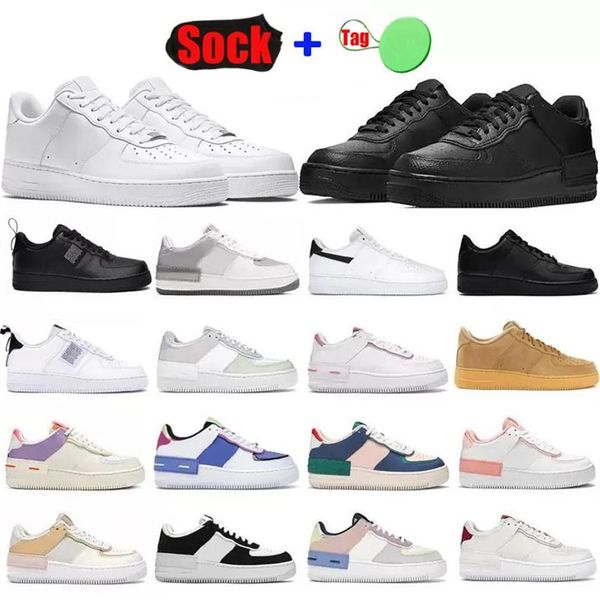 

air''force 1 react af one max 1 forces designer dress running shoes sky air men women spruce aura triple all white 243e292e, Black