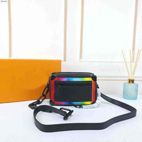 

handbags women chain wallet messenger leather shoulder 5a crossbody .mini soft trunk bag m44480 68906 signature resin, Black