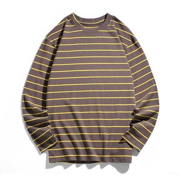 

men s t shirts spring long sleeve striped basic soft tees male loose streetwear o neck tshirts s xxl 220916, White;black