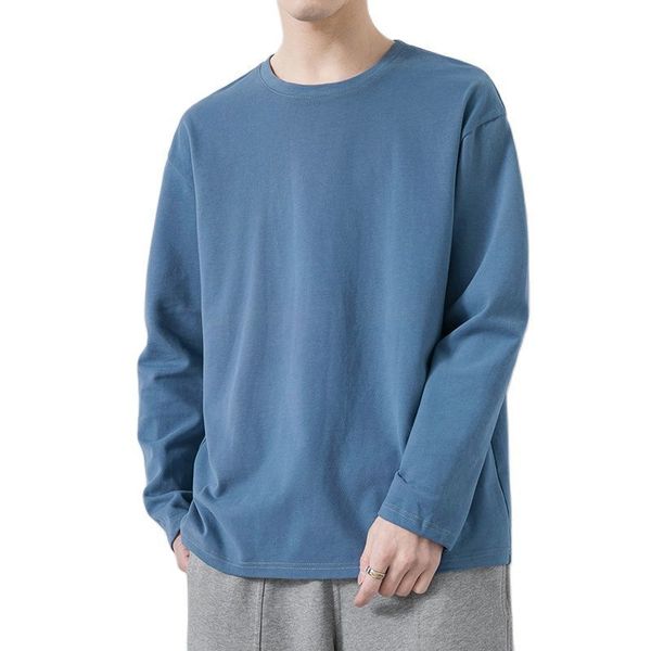 

men s t shirts spring autumn t shirt men long sleeve cotton o neck tshirts mens white black causal streetwear full tees m 5xl 220916