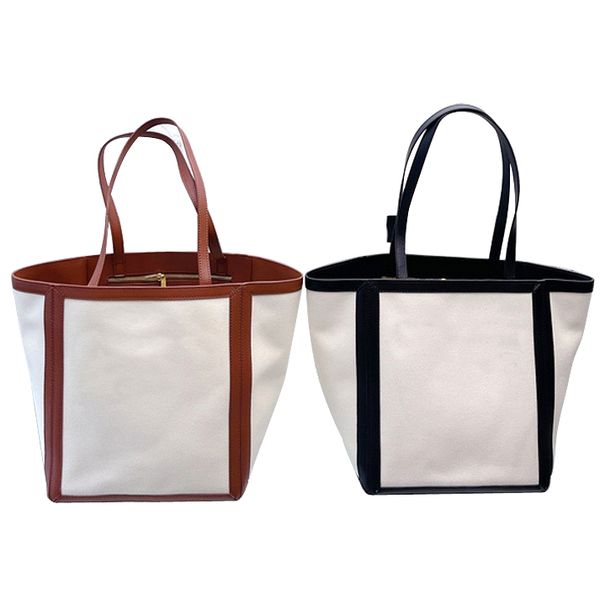 

canvas tote handle bags brand women leather designer handbags shoulder bag ladies hand bags fashion 2 color