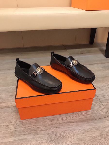 

new arrivals mens casual loafers designer fashion wedding groom party dress shoes brand comfortable walking flats size 38-44, Black