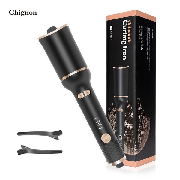 

curling irons automatic ceramic hair curler auto rotating iron wand air spin led digital mini portable curl styling tool 220916