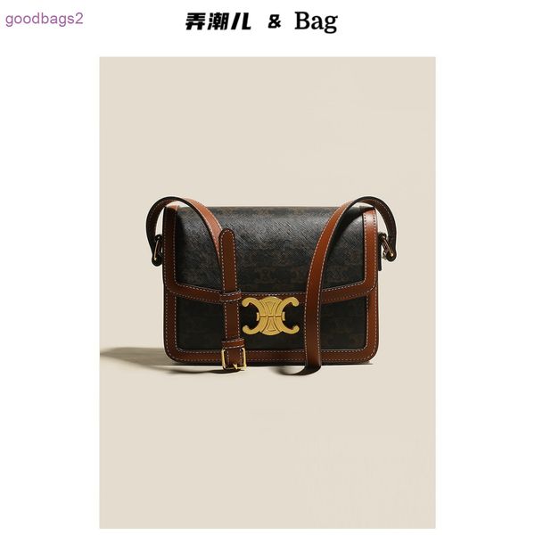 

bags celins lisa the same triumphal arch old flower box bag genuine leather tofu women's high-grade single shoulder cross messenger s