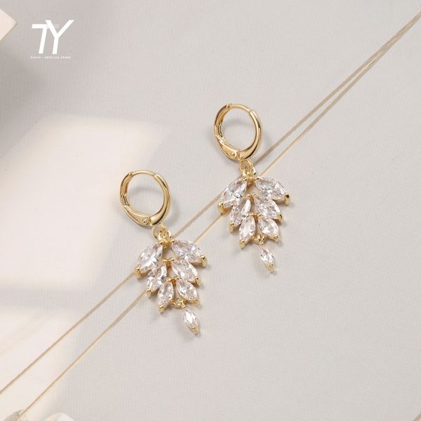 

luxury shining zircon tassel gold color drop earrings for woman 2021 korean fashion jewelry accessories for neo goth girls, Silver