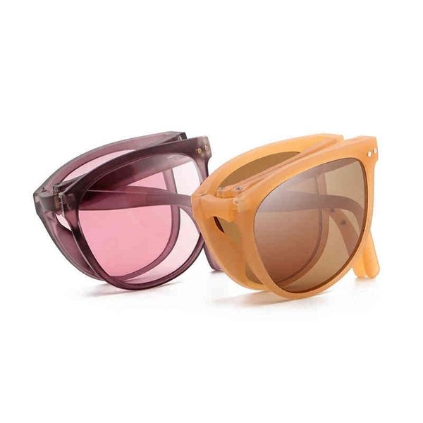 

sun glass new under focus sunglasses women's folding sunscreen fashion wind polarized banana advanced sense, White;black