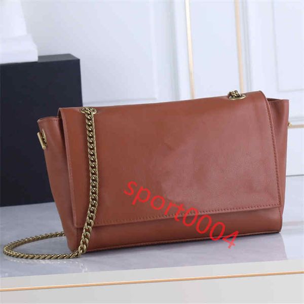 

genuine leather women's handbag chain shoulder strap designer messenger belt messenger bag large capacity fashionable