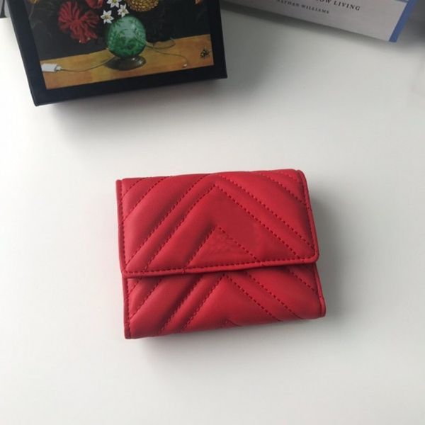 

highquality luxurys designers wallets purse bag fashion short victorine wallet embossed monograms empreinte classic pallas card holder, Red;black