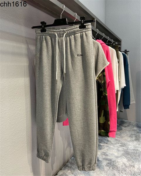 

high version of c family autumn and winter new guard pants embroidered printed woven and dyed terry guard pants ins, White;black
