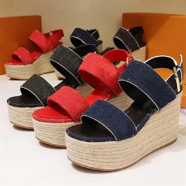 

spring wedge sandals classics slippers summer flat sandals slides fashion leather beach shoes home011 pl01270t, Black