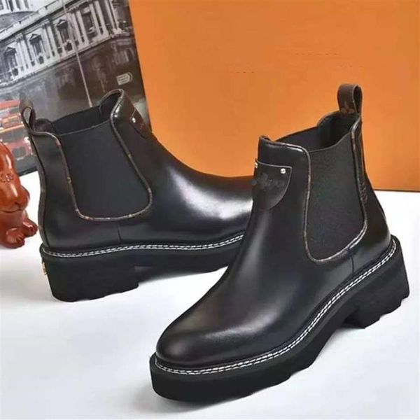 

r martin desert boot women height increase leather laureate platform white bee star trail lace-up ankle shoes winter high he2398, Black