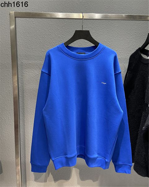 

correct version of balencaigass 21fw early autumn new small r-sign printed ins couple loose casual round neck sweater, Black