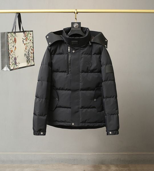

men's down & parkas winter jackets men thick cotton multi-pocket hooded men's casual fashion fur collar warm coats plus, Black