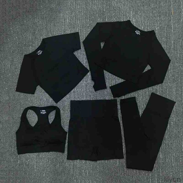 

winter fashion designer cotton yoga suit same sty tracksuits fitness sports bra leggings outfits solid, Gray