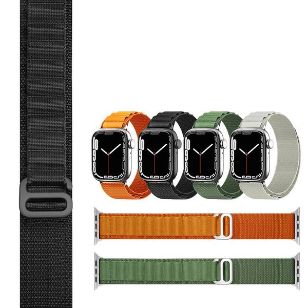 

nylon strap for apple watch ultra 49mm band loop 44mm 40mm 45mm 41mm 42mm 38mm 45mm bracelet iwatch series 7 6 se 8 smart accessories