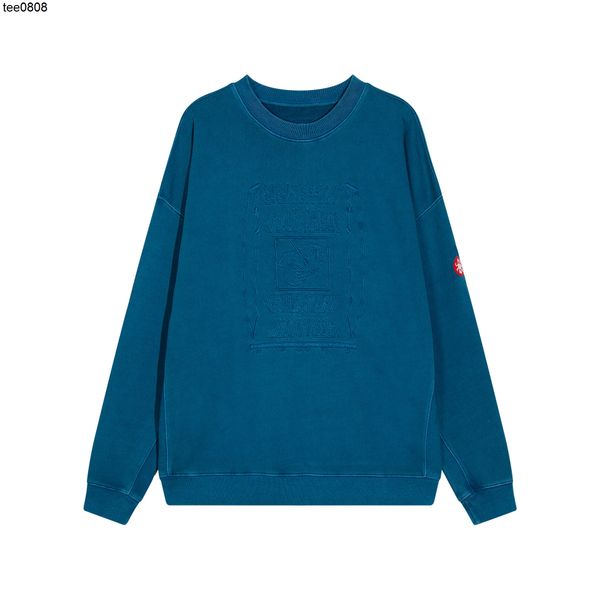 

men's boys and girls hoodies sweatshirts autumn and winter 2022 new cavempt batik embroidery circuit board patch round neck sweater for, Black