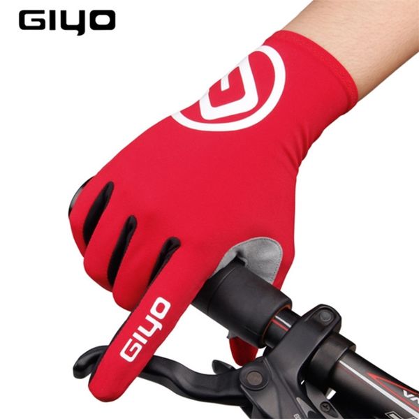 

five fingers gloves giyo touch screen long full fingers half fingers gel sports cycling gloves mtb road bike riding racing women men bicycle, Blue;gray